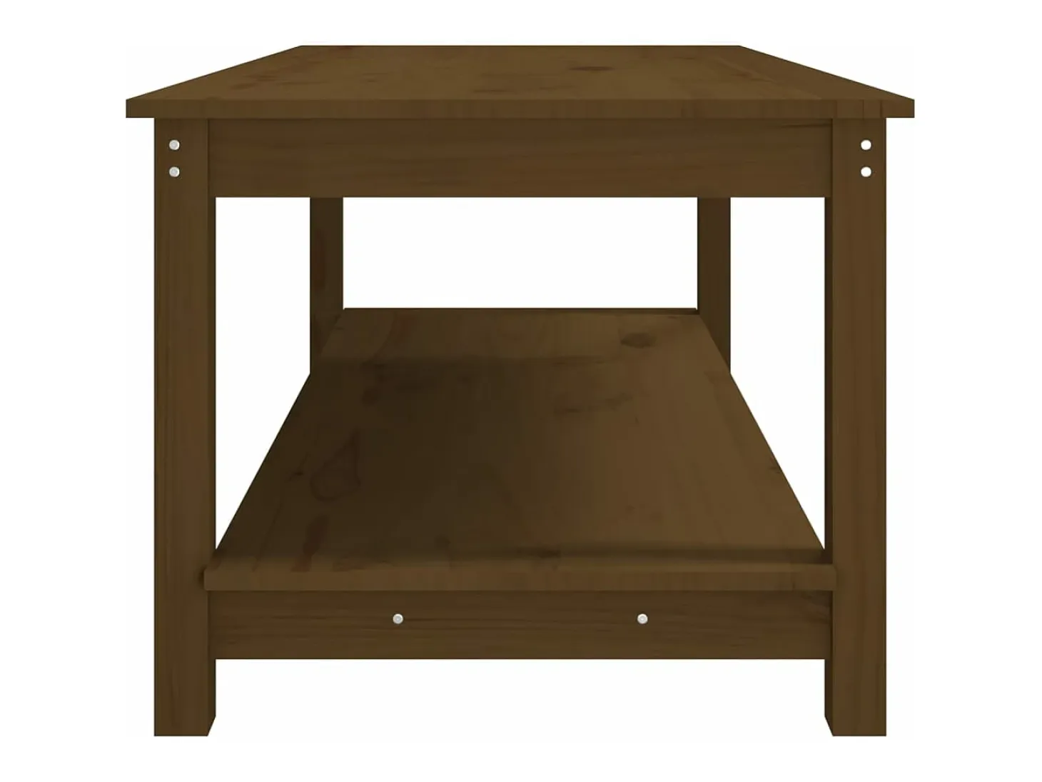 Mesa de centro madera maciza de pino marrón miel 110x55x45 cm