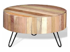 Mesa de centro madera maciza reciclada