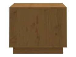 Mesa de centro madera maciza de pino marrón miel 120x50x40,5 cm