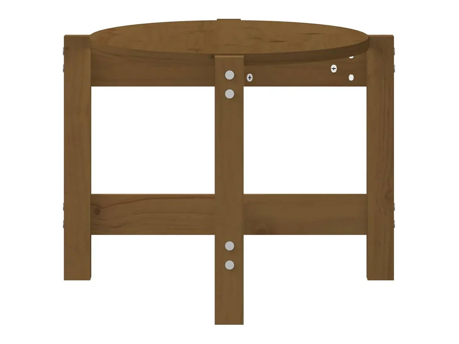 Mesa de centro madera maciza de pino marrón miel 87x48x35 cm