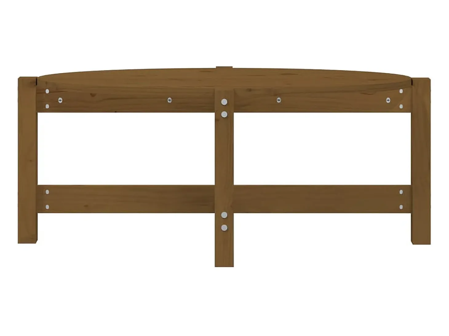 Mesa de centro madera maciza de pino marrón miel 87x48x35 cm