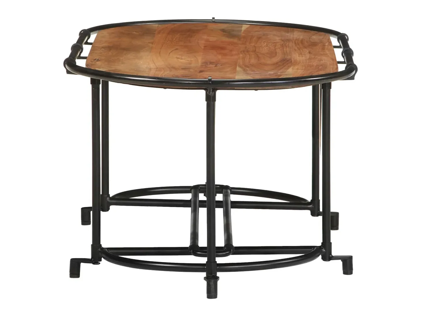 Mesa de centro madera maciza acacia 110x55x40 cm
