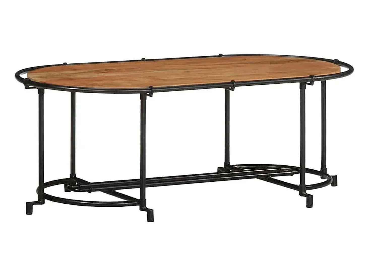 Mesa de centro madera maciza acacia 110x55x40 cm