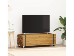 Mesa de centro madera maciza de teca 110x45x35 cm