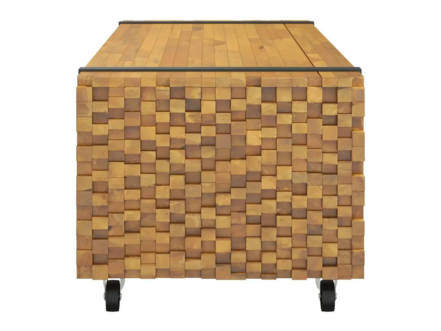 Mesa de centro madera maciza de teca 110x45x35 cm