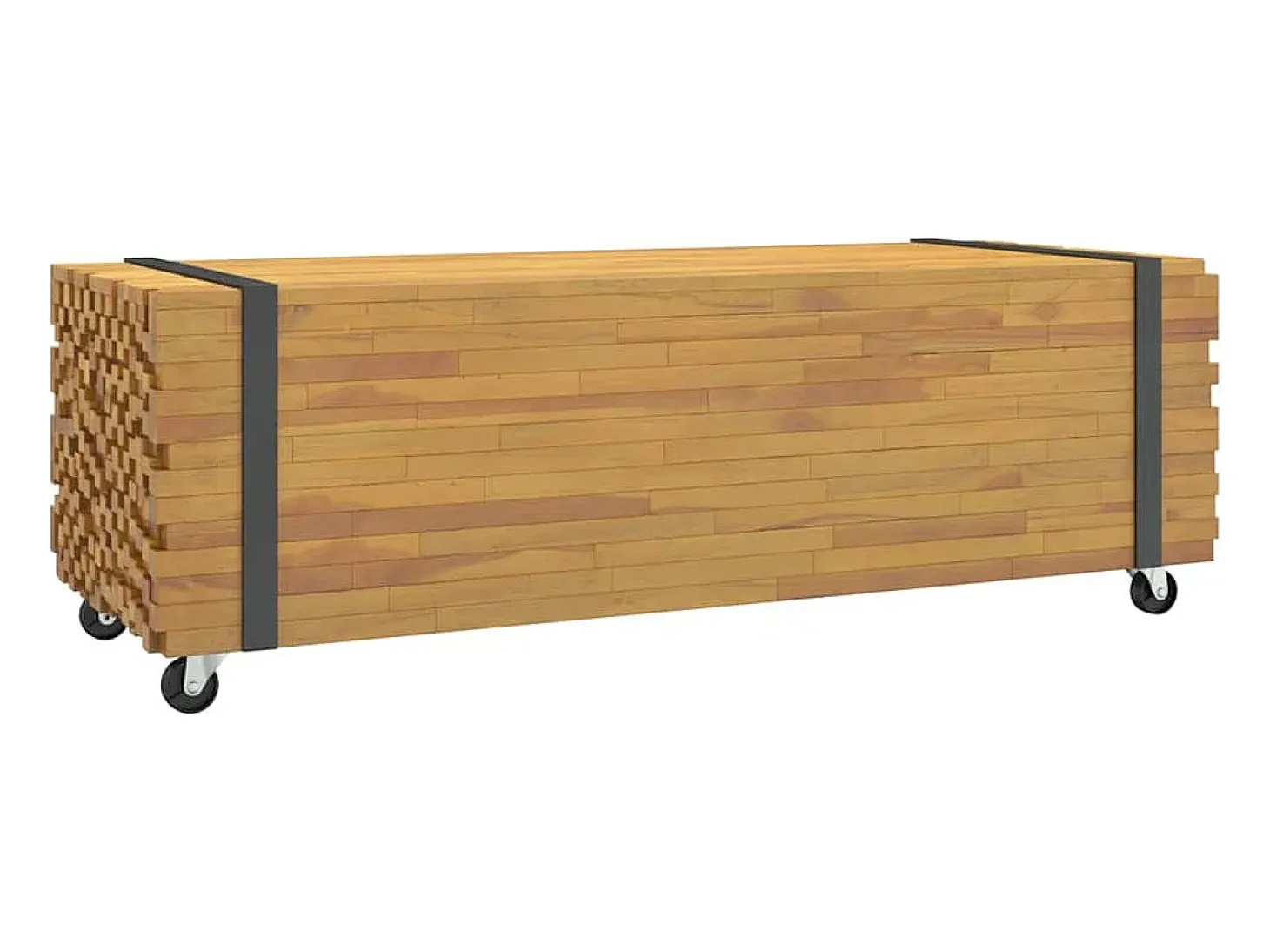 Mesa de centro madera maciza de teca 110x45x35 cm