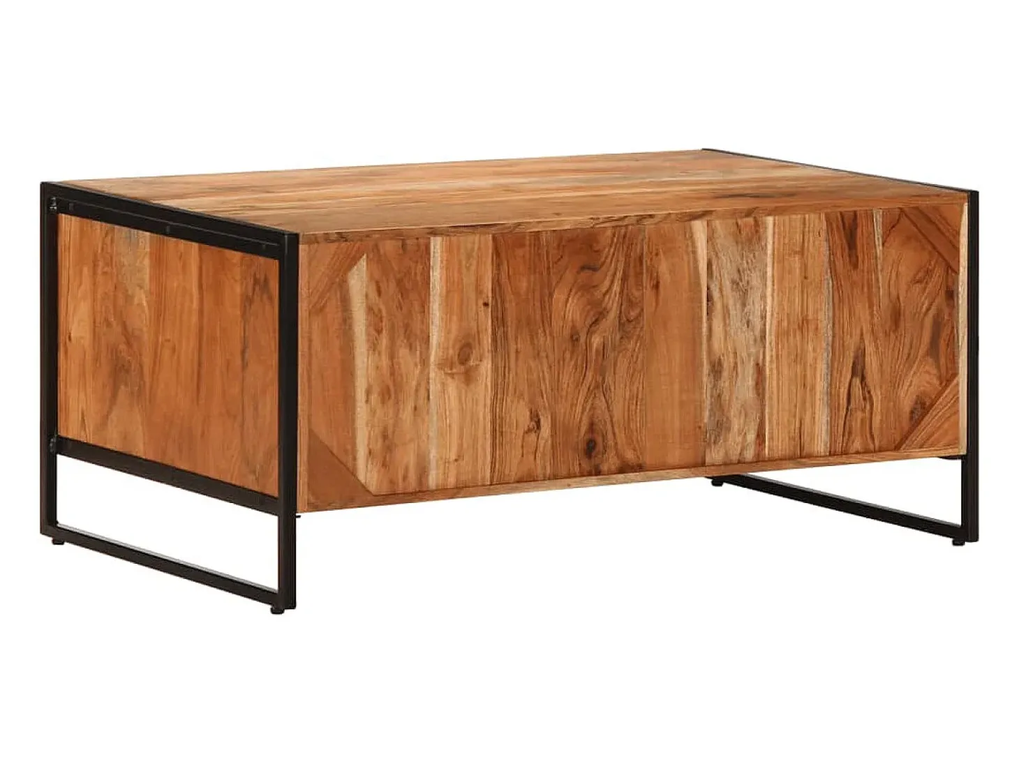 Mesa de centro madera maciza de acacia 90x55x40 cm