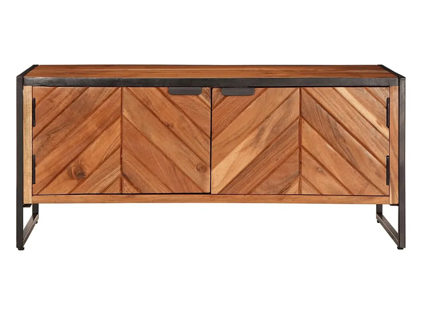 Mesa de centro madera maciza de acacia 90x55x40 cm