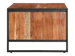 Mesa de centro madera maciza de acacia 90x55x40 cm