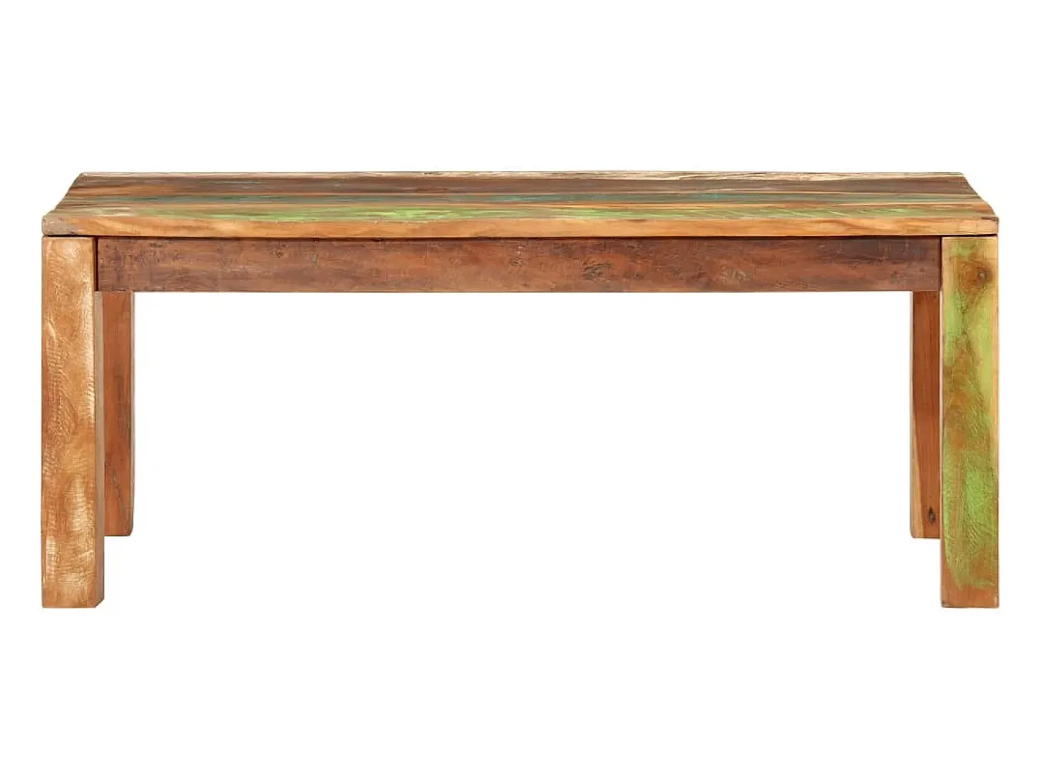 Mesa de centro madera maciza reciclada 100x55x40 cm