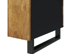 Mesa de centro madera maciza mango y contrachapada 100x54x40 cm