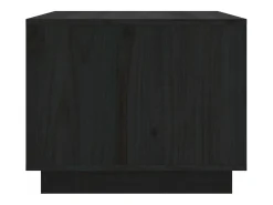 Mesa de centro madera maciza de pino negro 80x50x40 cm