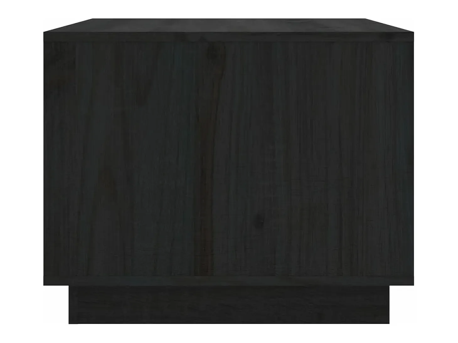 Mesa de centro madera maciza de pino negro 80x50x40 cm