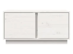 Mesa de centro madera maciza de pino blanco 80x50x40 cm