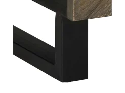 Mesa de centro madera maciza de mango negra 100x54x40 cm
