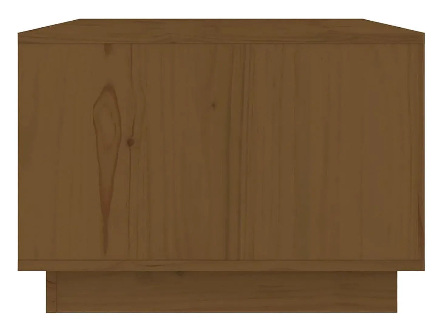 Mesa de centro madera maciza de pino marrón miel 80x50x35 cm
