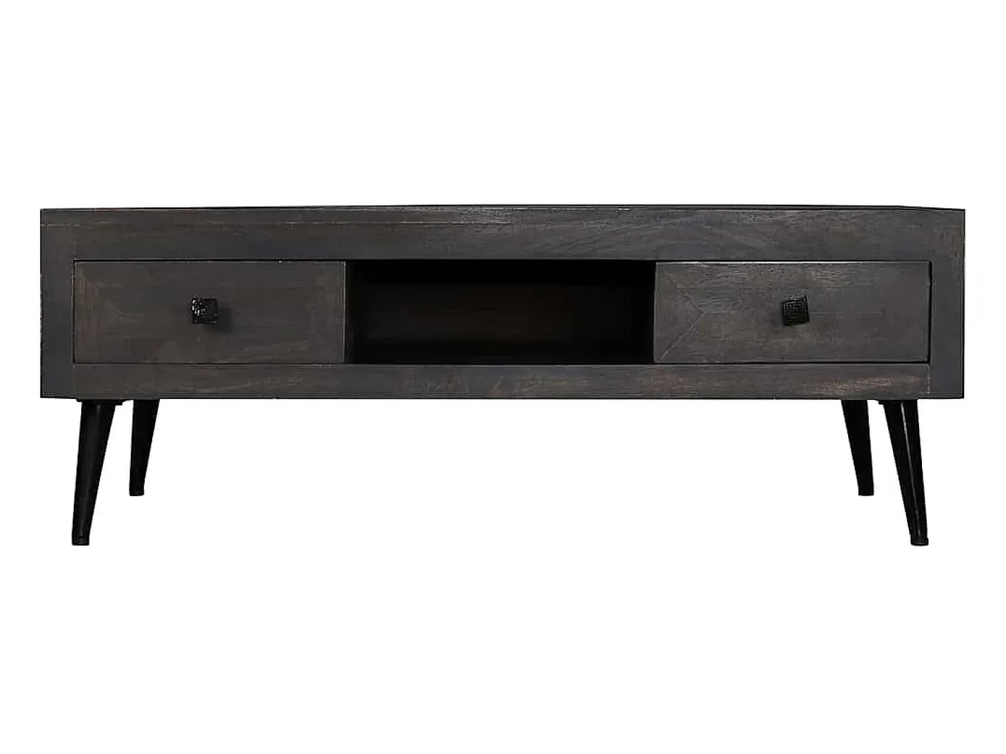 Mesa de centro madera maciza de mango 100x60x35 cm