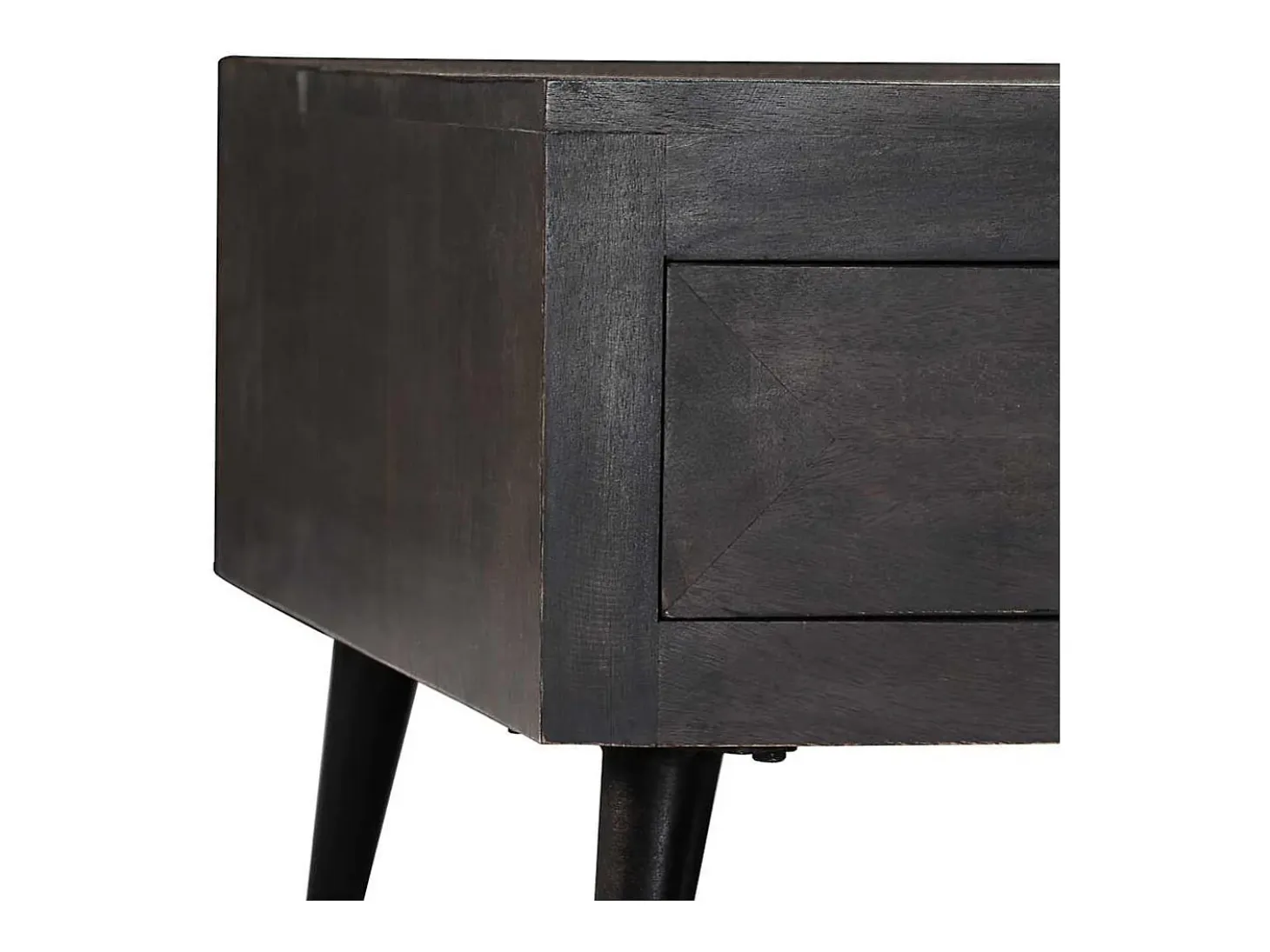 Mesa de centro madera maciza de mango 100x60x35 cm