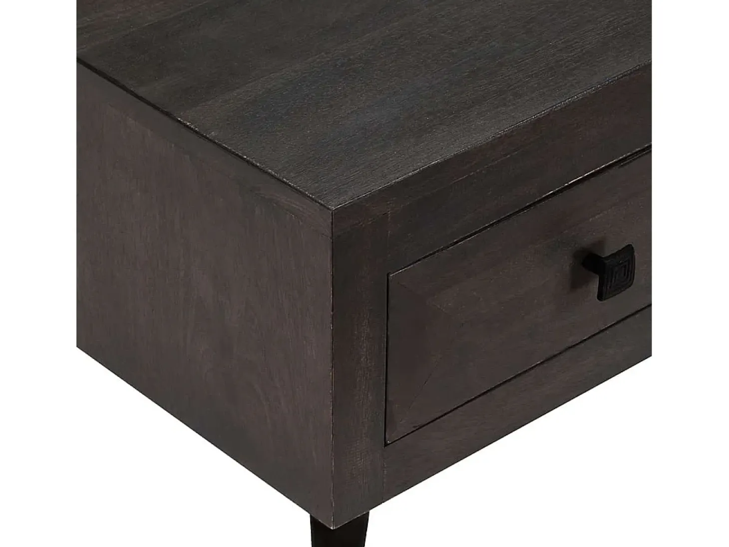 Mesa de centro madera maciza de mango 100x60x35 cm