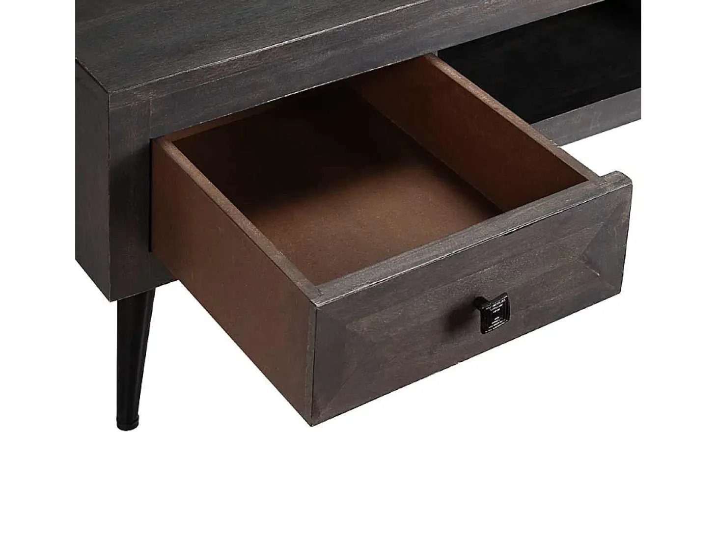 Mesa de centro madera maciza de mango 100x60x35 cm
