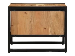 Mesa de centro madera maciza de acacia 50x50x38 cm