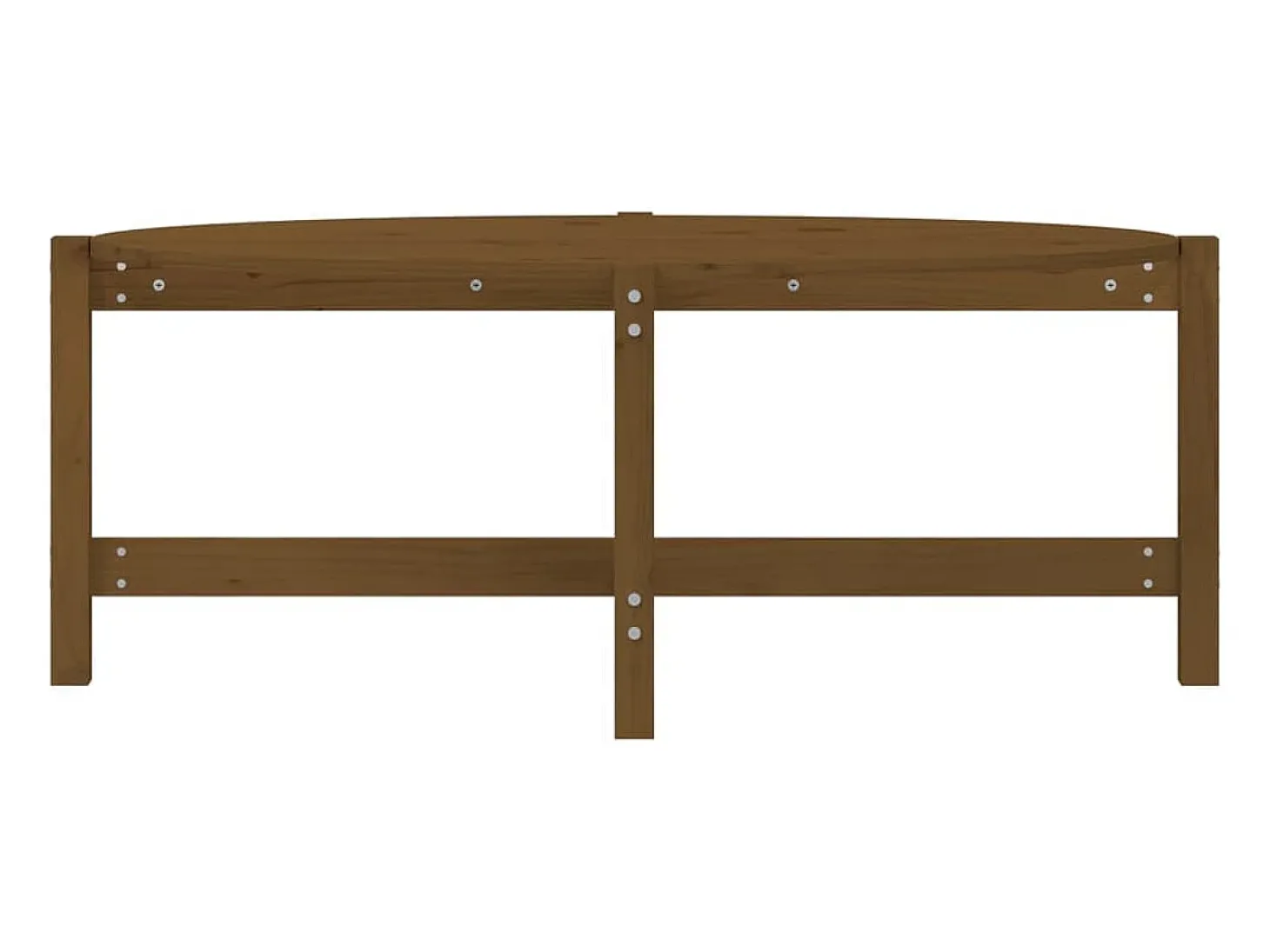 Mesa de centro madera maciza de pino marrón miel 118x63x45 cm