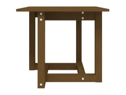 Mesa de centro madera maciza de pino marrón miel 50x50x45 cm ES23461