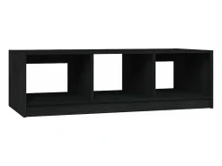 Mesa de centro madera maciza de pino negro 110x50x34 cm