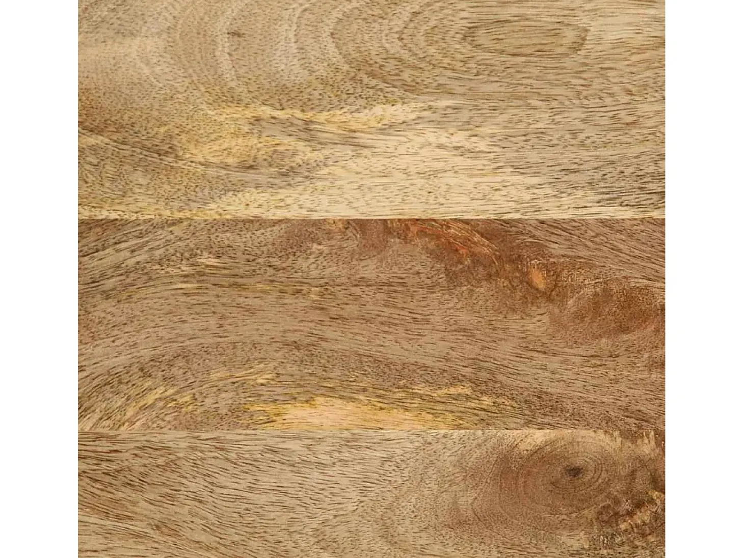 Mesa de centro madera maciza de mango rugosa negro 80x54x40 cm