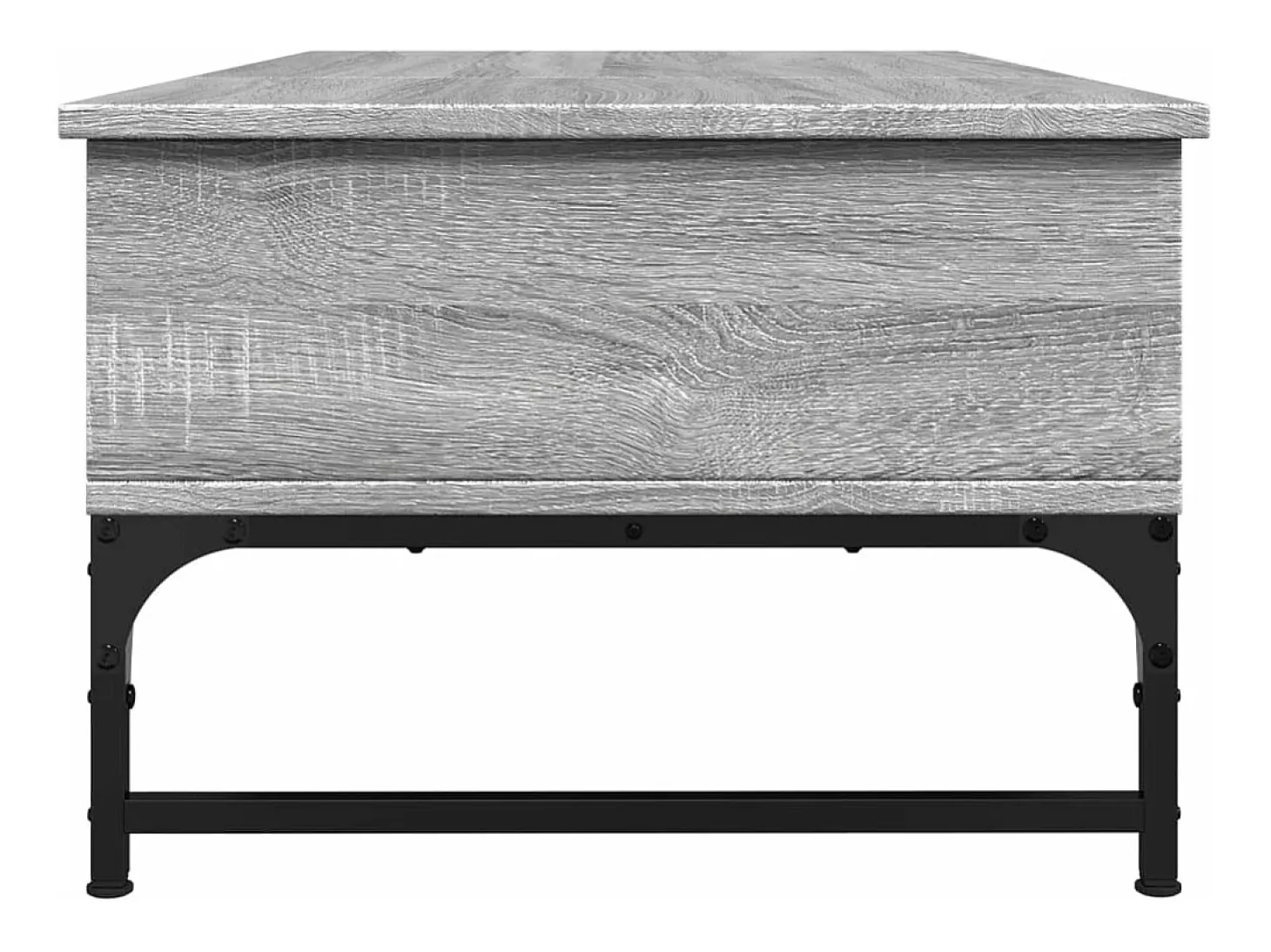 Mesa de centro madera y metal gris Sonoma 100x50x35 cm