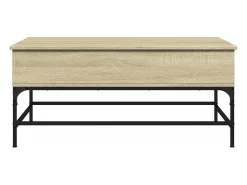 Mesa de centro madera y metal roble Sonoma 100x50x45 cm