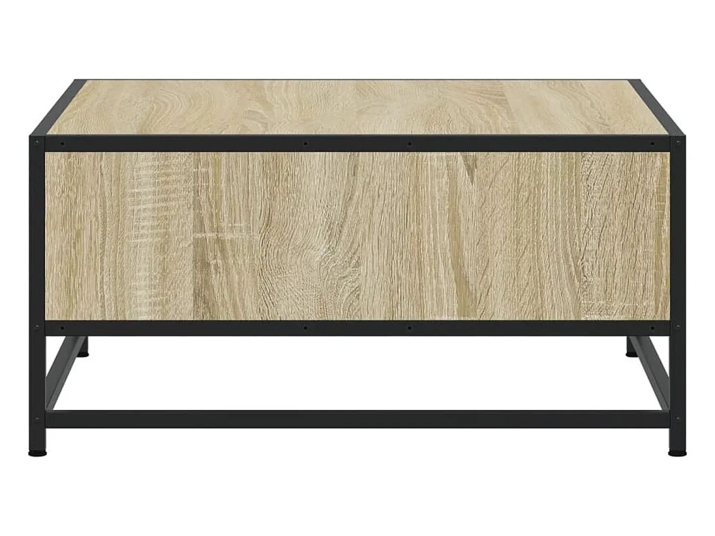 Mesa de centro madera y metal roble Sonoma 60,5x60,5x30 cm