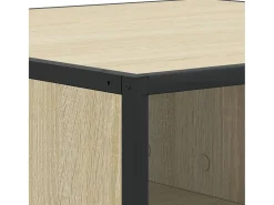 Mesa de centro madera y metal roble Sonoma 60,5x60,5x30 cm