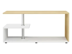 Mesa de centro MalisoM decoración roble, color blanco.