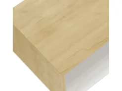 Mesa de centro MalisoM decoración roble, color blanco.