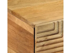 Mesa de centro marrón 80x50x40 cm madera maciza mango