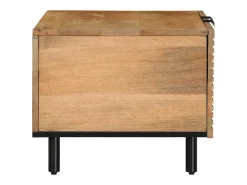 Mesa de centro marrón 80x50x40 cm madera maciza mango