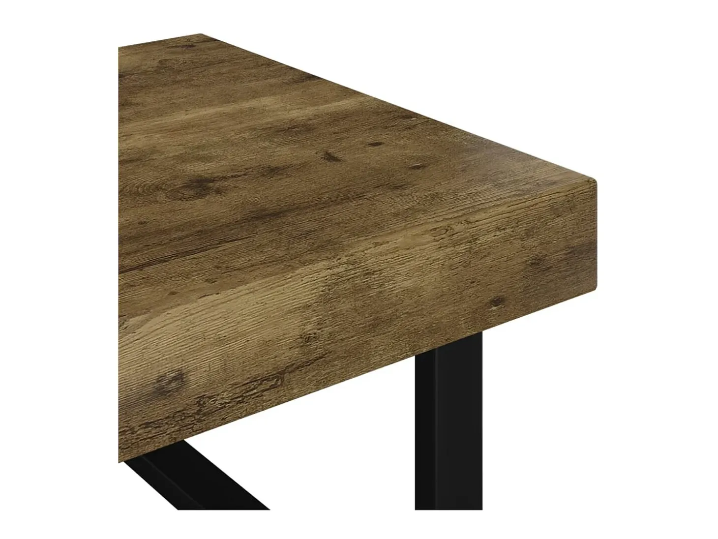 Mesa de centro MDF y hierro marrón oscuro y negro 120x60x40 cm ES208274
