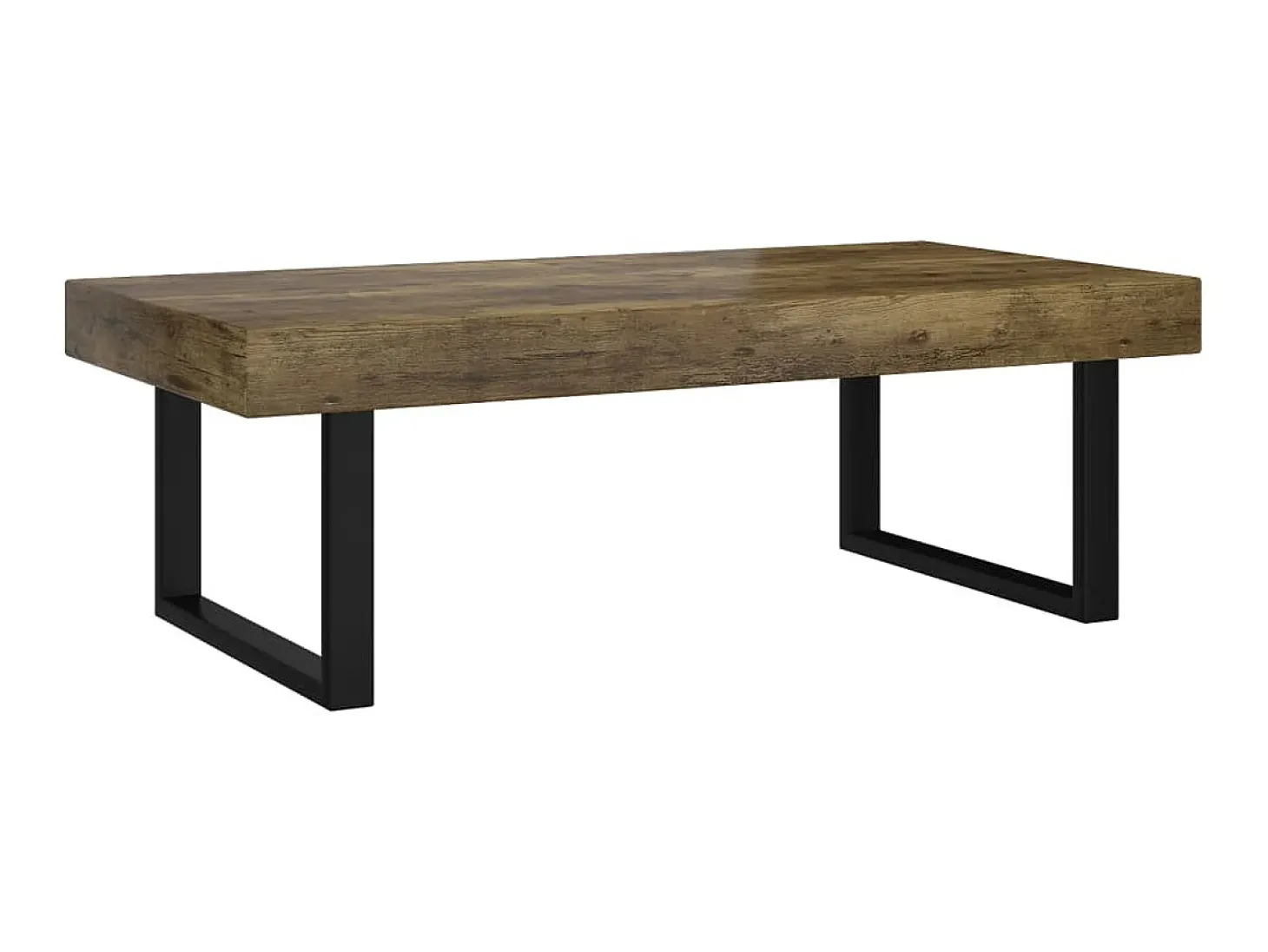 Mesa de centro MDF y hierro marrón oscuro y negro 120x60x40 cm ES208274
