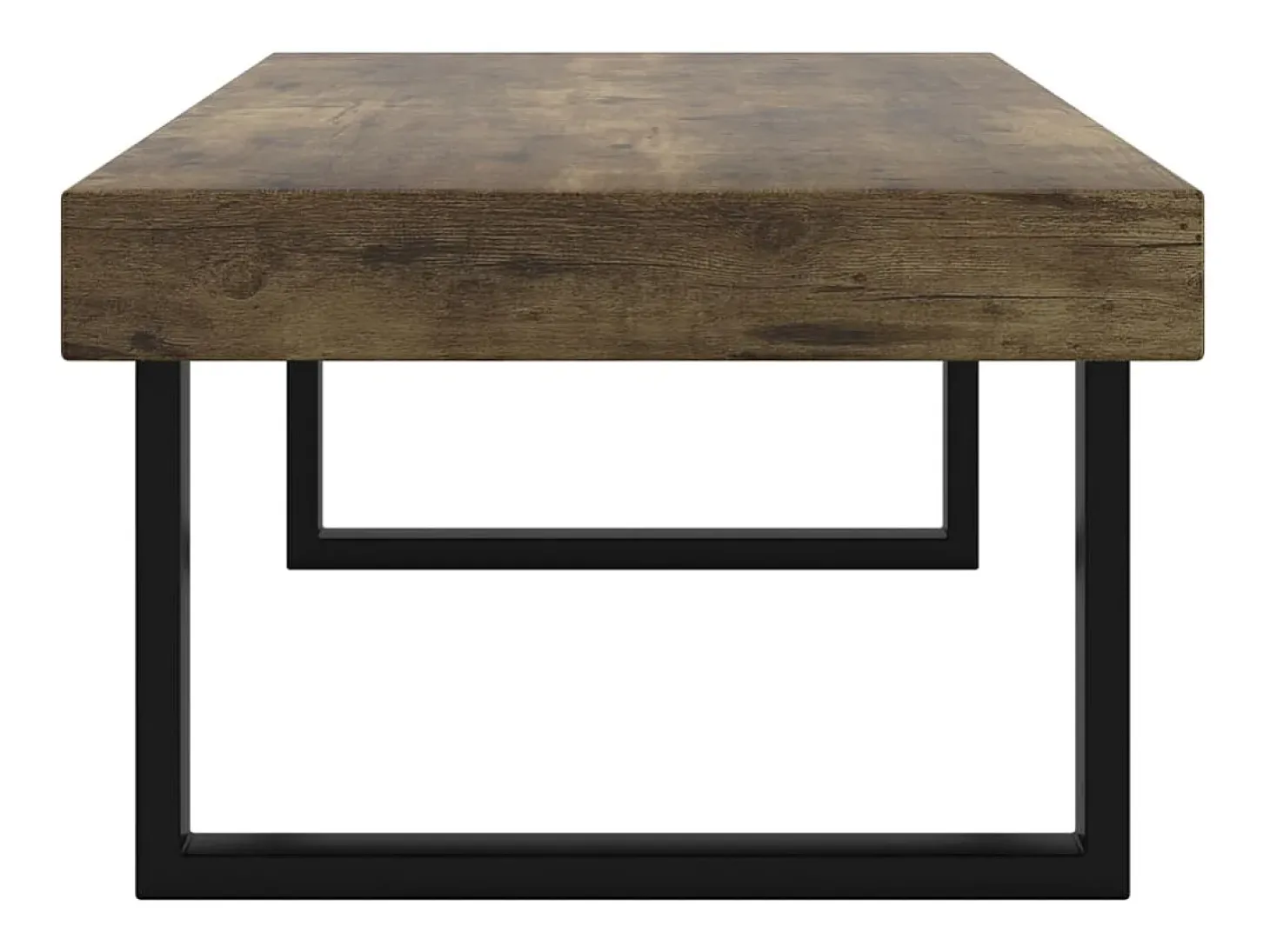 Mesa de centro MDF y hierro marrón oscuro y negro 120x60x40 cm ES208274