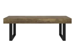 Mesa de centro MDF y hierro marrón oscuro y negro 120x60x40 cm ES208274
