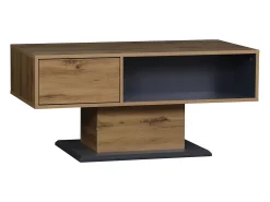 Mesa de centro moderna con almacenaje de doble cara - Color madera y gris