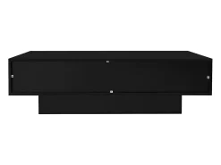 Mesa de centro moderna lacada de alto brillo con iluminación LED y 2 cajones - Negro