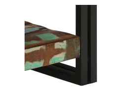 Mesa de centro multicolor 50x50x38 cm madera maciza reciclada
