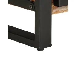 Mesa de centro multicolor 90x50x36 cm madera maciza reciclada