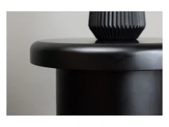 Mesa de centro Namsos, mesa auxiliar Ø40cm negra.