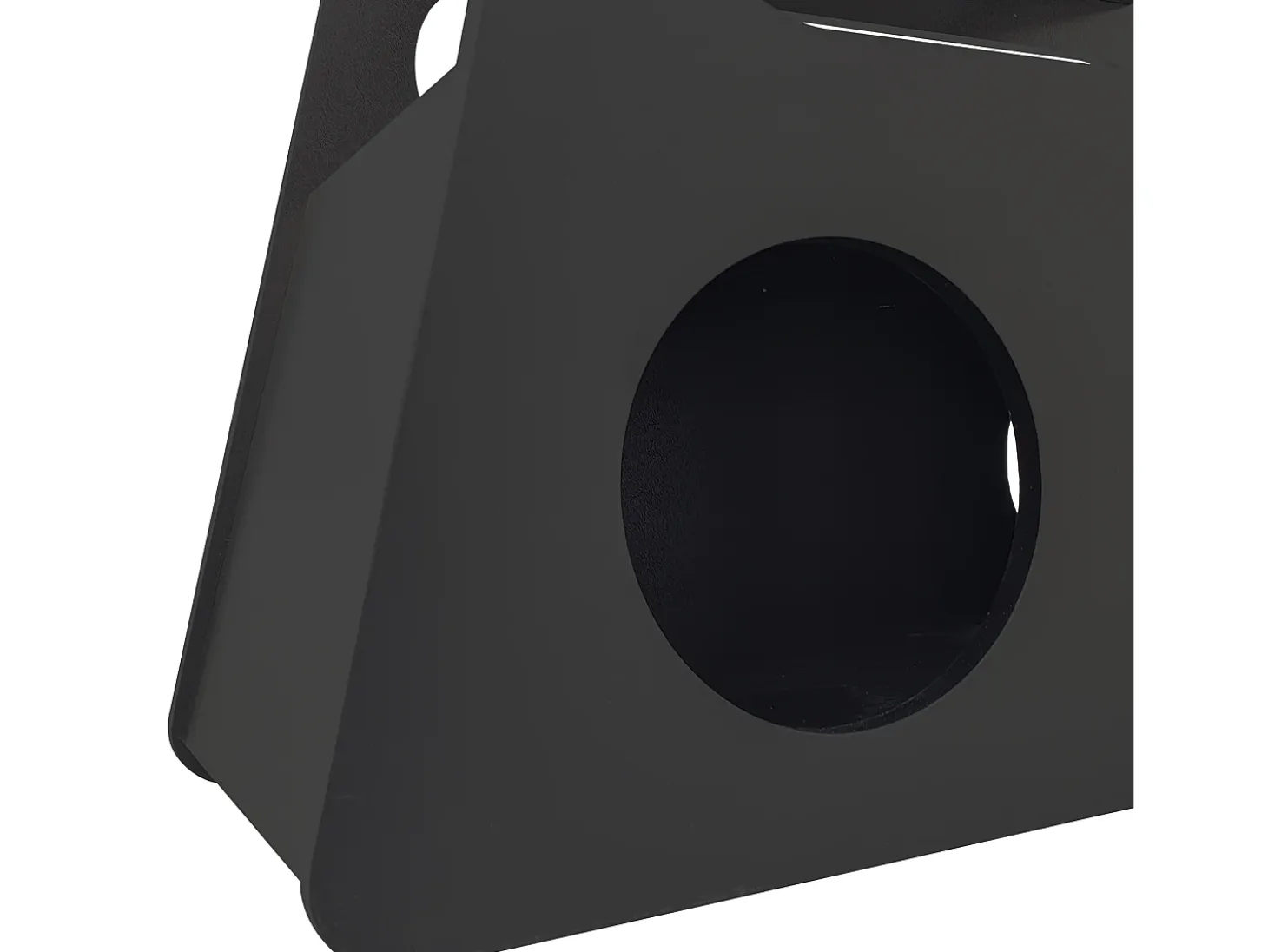 Mesa de centro negra con ruedas y almacenaje, diseño redondo 81x33x51,5cm