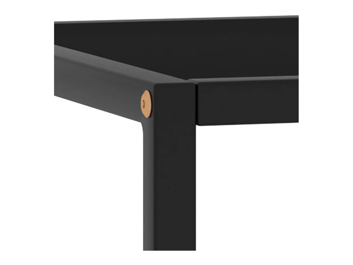 Mesa de centro negra con vidrio negro 40x40x50 cm ES93610