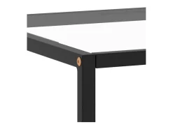 Mesa de centro negra con vidrio templado 100x50x35 cm