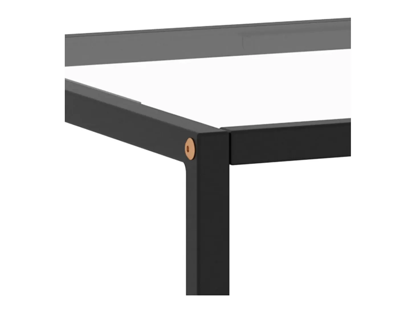Mesa de centro negra con vidrio templado 100x50x35 cm
